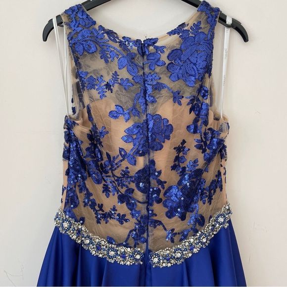 Terani Couture royal blue prom dress / evening gown 12 - Picture 11 of 13